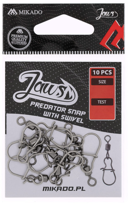 Agrafka z krętlikiem Mikado Jaws Predator Snap