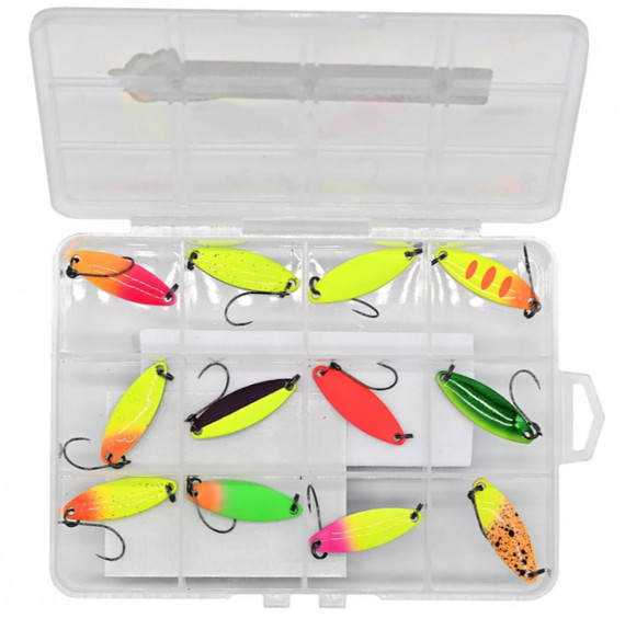 Zestaw wahadłówek Germina Trout Spoon z pudełkiem