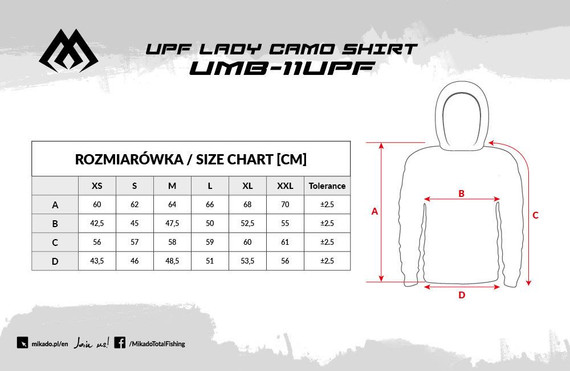 Bluza damska przeciwsłoneczna z kapturem Mikado UPF 50
